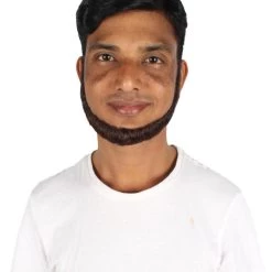 HPO Adult Men's Short Dark Brown Chinstrap False Beard, High Quality Synthetic Fiber