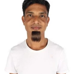 HPO Adult Men's Brown Long False Goatee, High Quality Synthetic Fiber