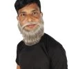 HPO Adult Men's Medium Length Silver Garibaldi Beard, Synthetic Fiber