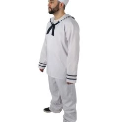 HPO Adult Men's White And Black Sailor Man Costume Bundle