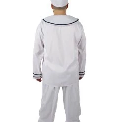 HPO Adult Men's White And Black Sailor Man Costume Bundle