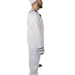 HPO Adult Men's White And Black Sailor Man Costume Bundle