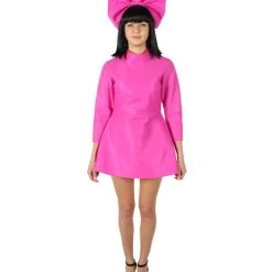 HPO Adult Women's Pink Singer Costume With Headband Bundle