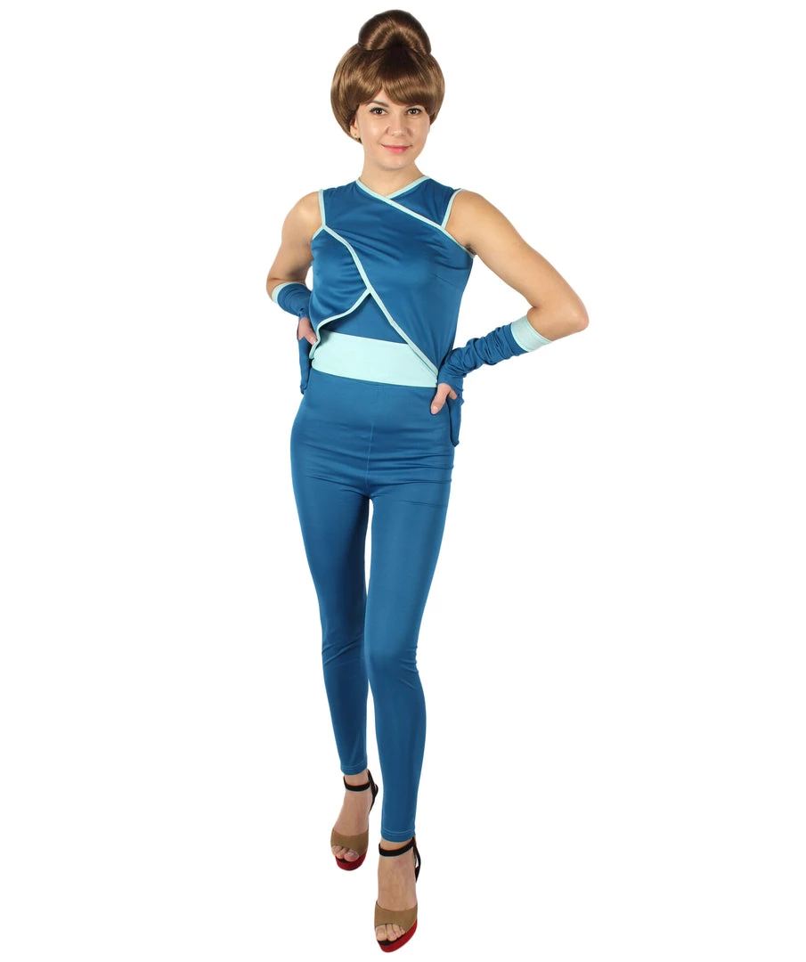 HPO Adult Women's Blue Last Dragon Warrior Costume Bundle