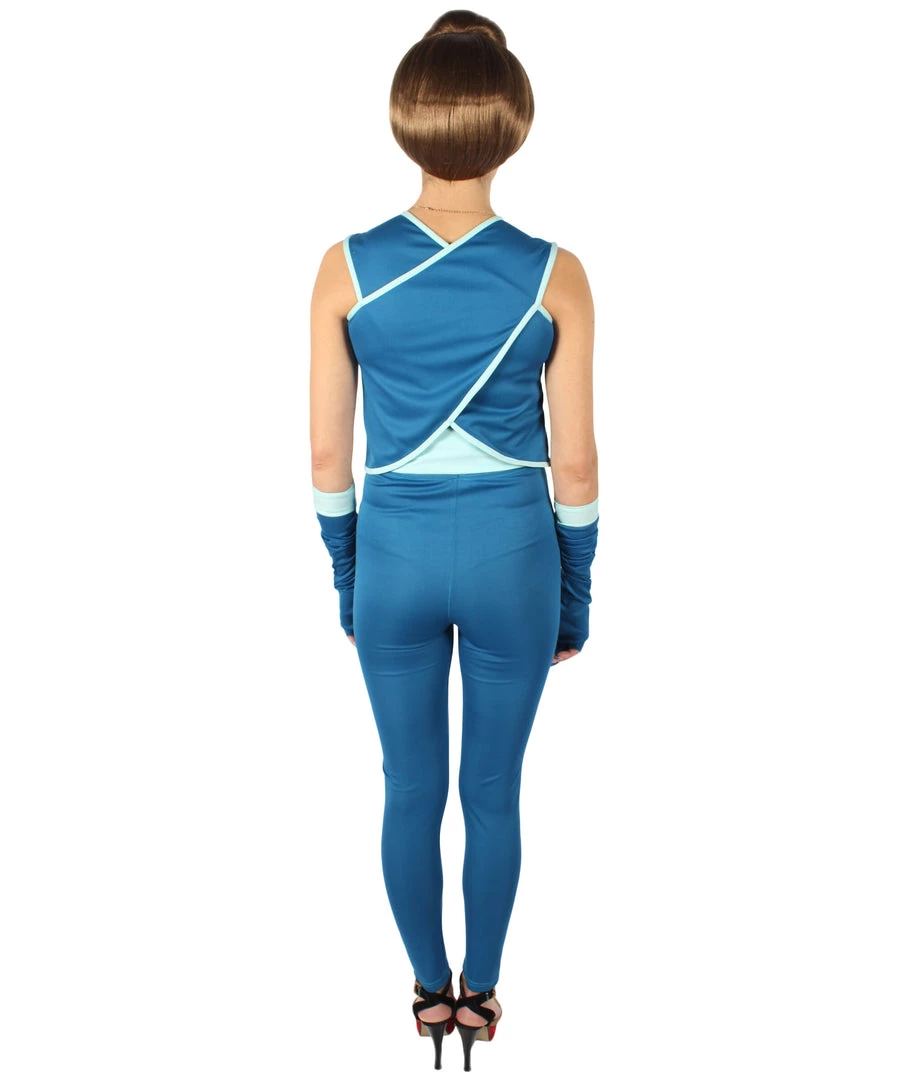 HPO Adult Women's Blue Last Dragon Warrior Costume Bundle
