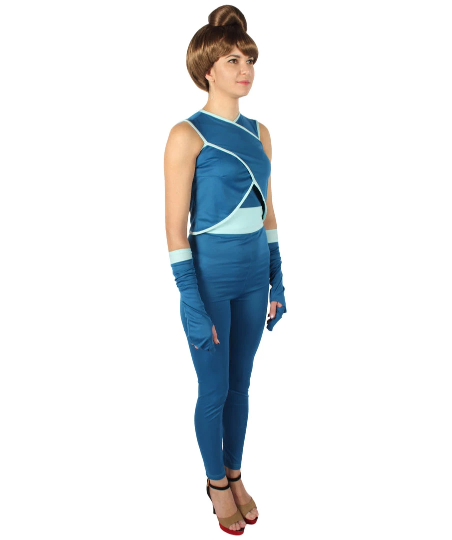 HPO Adult Women's Blue Last Dragon Warrior Costume Bundle