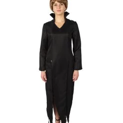 HPO Adult Women's Japanese Superhero Tornado Black Dress Costume Bundle