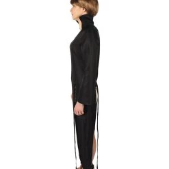 HPO Adult Women's Japanese Superhero Tornado Black Dress Costume Bundle