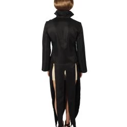 HPO Adult Women's Japanese Superhero Tornado Black Dress Costume Bundle