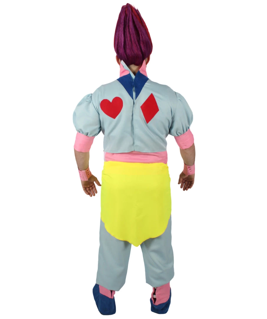 HPO Adult Men's Hunter X Blue Costume Pink Bands & Yellow Sash