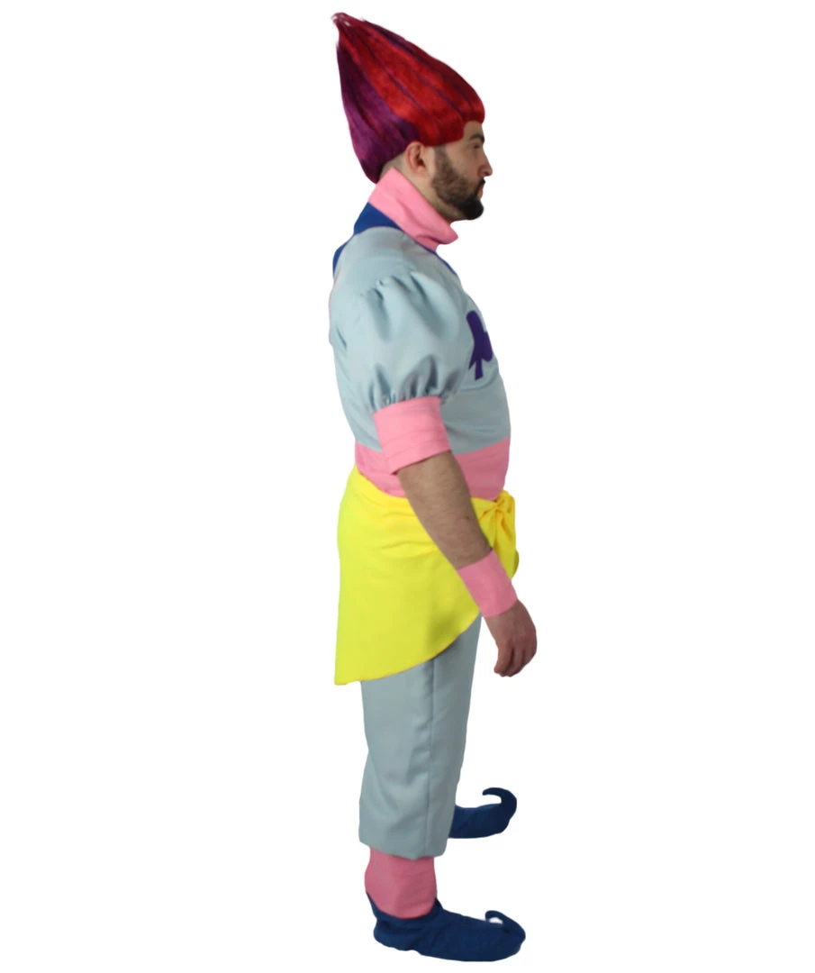 HPO Adult Men's Hunter X Blue Costume Pink Bands & Yellow Sash