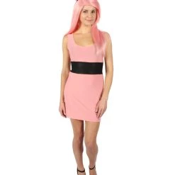 HPO Adult Women's Pink Blossom Superhero Cartoon Costume