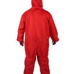 HPO Adult Unisex Red Heist Jumpsuit With Hood Costume