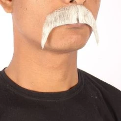 Men's Horseshoe Human Hair Mustache | Facial Hair Multiple Colors Option | HPO