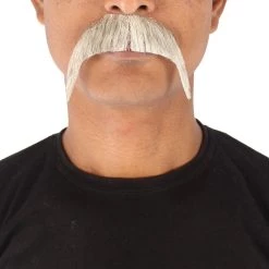 Men's Horseshoe Human Hair Mustache | Facial Hair Multiple Colors Option | HPO