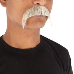 Men's Horseshoe Human Hair Mustache | Facial Hair Multiple Colors Option | HPO