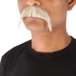 Men's Horseshoe Human Hair Mustache | Facial Hair Multiple Colors Option | HPO
