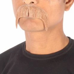 Men's Horseshoe Human Hair Mustache | Facial Hair Multiple Colors Option | HPO