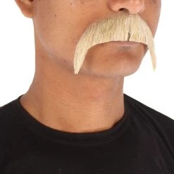 Men's Horseshoe Human Hair Mustache | Facial Hair Multiple Colors Option | HPO
