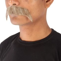 Men's Horseshoe Human Hair Mustache | Facial Hair Multiple Colors Option | HPO