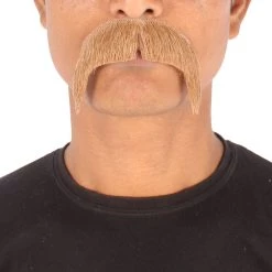 Men's Horseshoe Human Hair Mustache | Facial Hair Multiple Colors Option | HPO