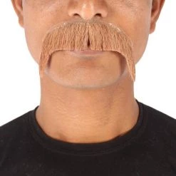 Men's Horseshoe Human Hair Mustache | Facial Hair Multiple Colors Option | HPO