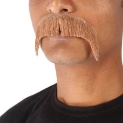 Men's Horseshoe Human Hair Mustache | Facial Hair Multiple Colors Option | HPO