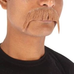 Men's Horseshoe Human Hair Mustache | Facial Hair Multiple Colors Option | HPO