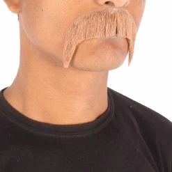 Men's Horseshoe Human Hair Mustache | Facial Hair Multiple Colors Option | HPO