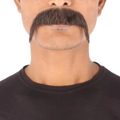 Men's Horseshoe Human Hair Mustache | Facial Hair Multiple Colors Option | HPO