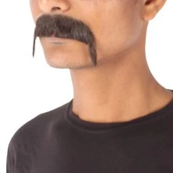 Men's Horseshoe Human Hair Mustache | Facial Hair Multiple Colors Option | HPO