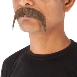 Men's Horseshoe Human Hair Mustache | Facial Hair Multiple Colors Option | HPO