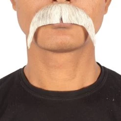 Men's Horseshoe Human Hair Mustache | Facial Hair Multiple Colors Option | HPO
