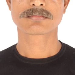 HPO Men's Human Hair Mustache Cosplay Facial Hair