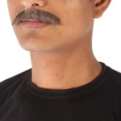 HPO Men's Human Hair Mustache Cosplay Facial Hair