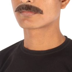HPO Men's Human Hair Mustache Cosplay Facial Hair
