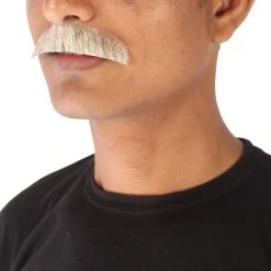 HPO Men's Human Hair Mustache Cosplay Facial Hair