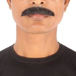 HPO Men's Human Hair Mustache Cosplay Facial Hair