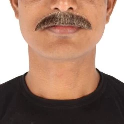 HPO Men's Human Hair Mustache Cosplay Facial Hair