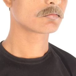 HPO Men's Human Hair Mustache Cosplay Facial Hair