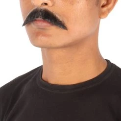 HPO Men's Human Hair Mustache Cosplay Facial Hair