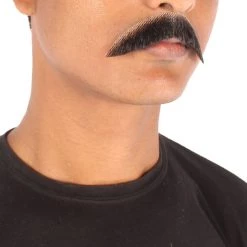 HPO Men's Human Hair Mustache Cosplay Facial Hair