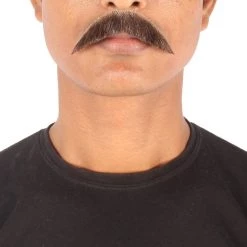 HPO Men's Human Hair Mustache Cosplay Facial Hair