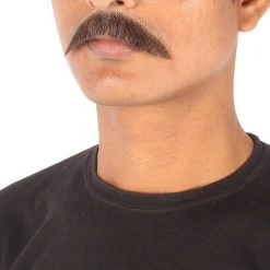 HPO Men's Human Hair Mustache Cosplay Facial Hair
