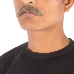 HPO Men's Human Hair Mustache Cosplay Facial Hair