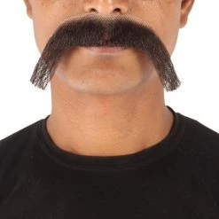 HPO Men's Human Hair Mustache Cosplay Facial Hair