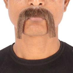 HPO Men's Human Hair Mustache Cosplay Facial Hair