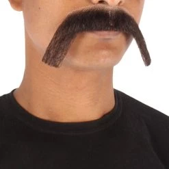 HPO Men's Human Hair Mustache Cosplay Facial Hair