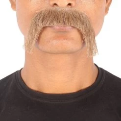 HPO Men's Human Hair Mustache Cosplay Facial Hair