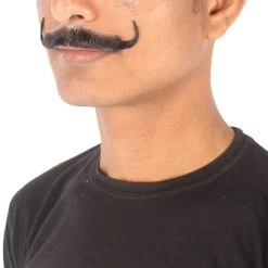 HPO Men's Human Hair Mustache Cosplay Facial Hair